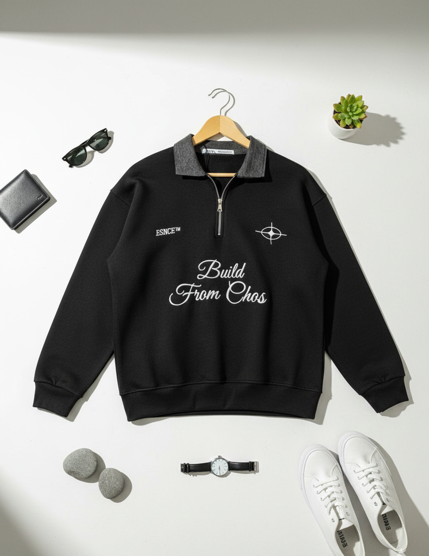 Premium Half-Zip Polo Sweatshirt
