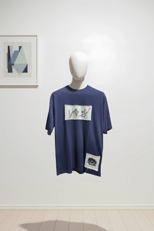 Navy Blue Drop Shoulder t (heavy GSM)