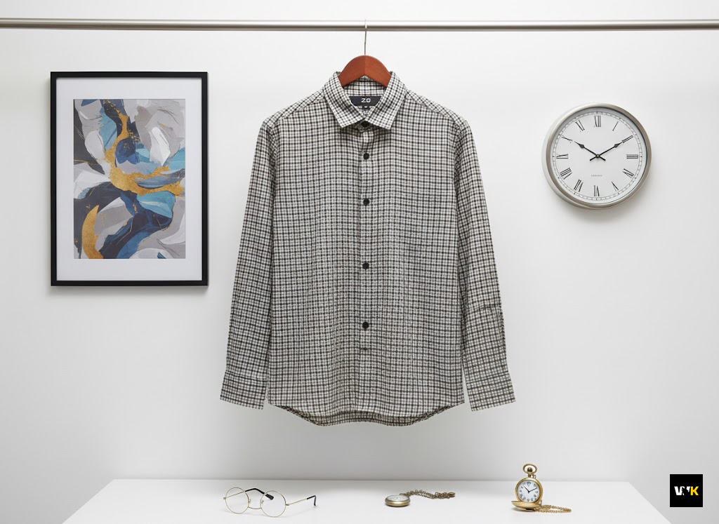 Classic Gingham Check Shirt - Black/White