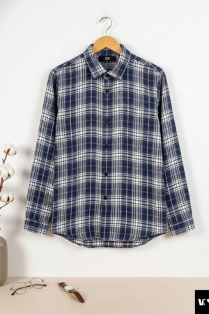 Navy & White Classic Plaid – A Timeless Wardrobe Essential