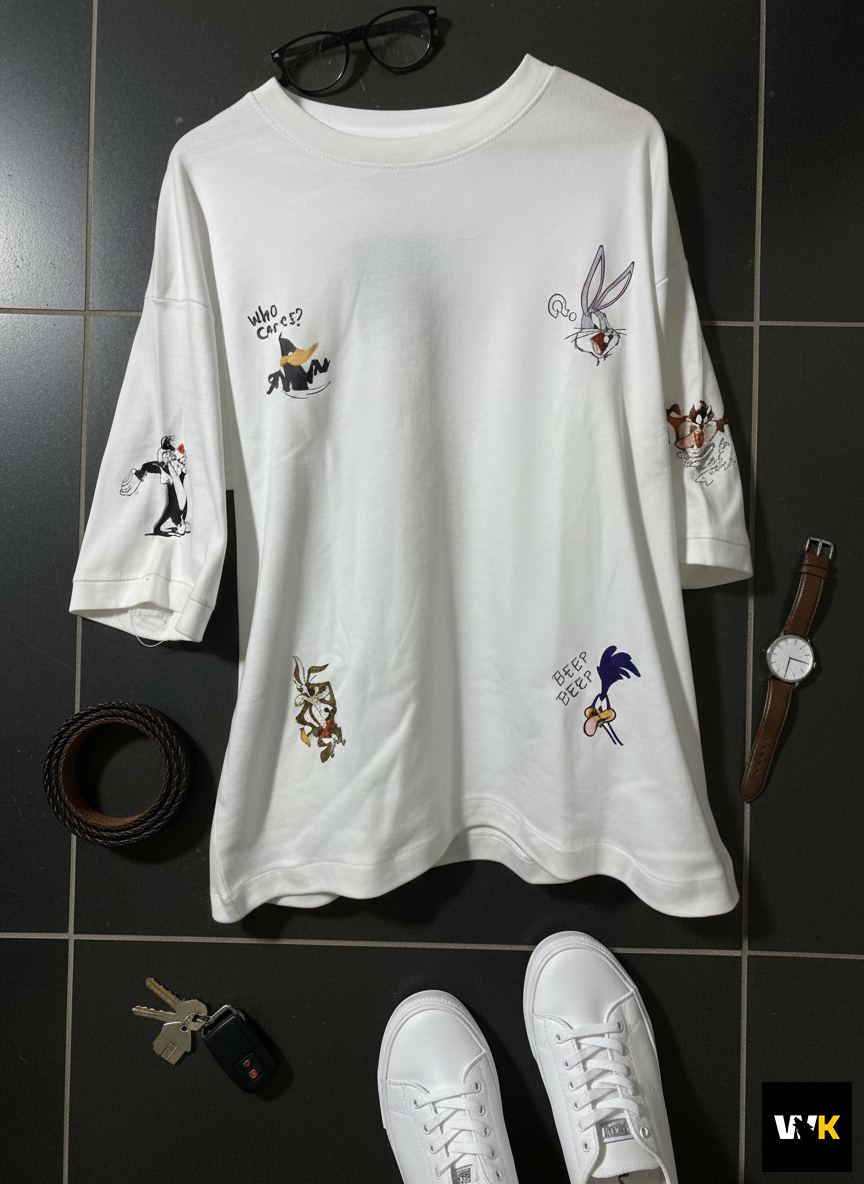 The Looney Tunes "Lineup" Oversized Tee