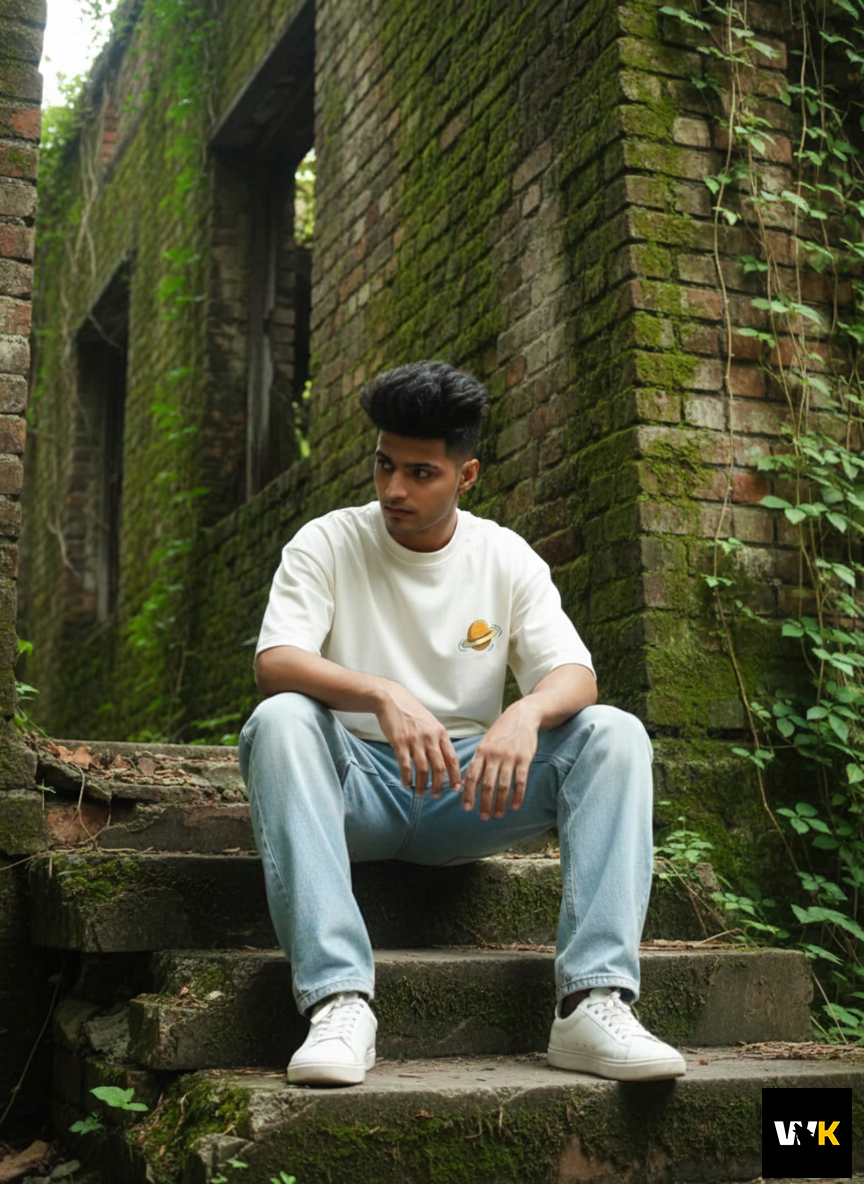 "From Moon to Mars" Oversized Tee - Image 2