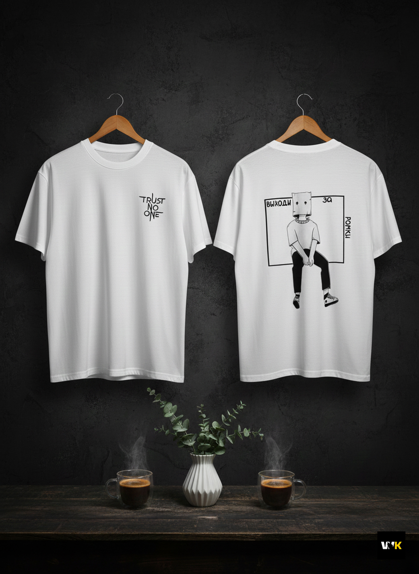 The "No Faces" Graphic Tee Drop Shoulder