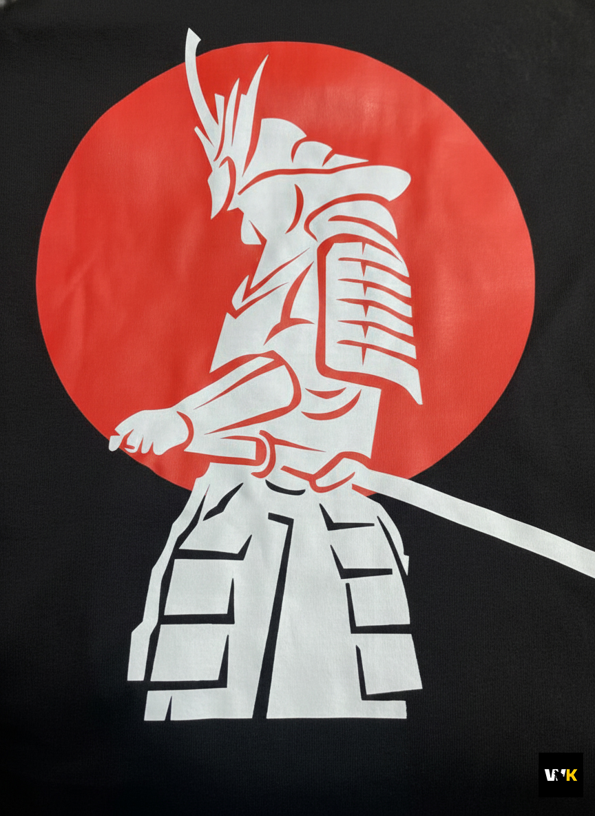 Crimson Sun Samurai Oversized Tee - Image 3