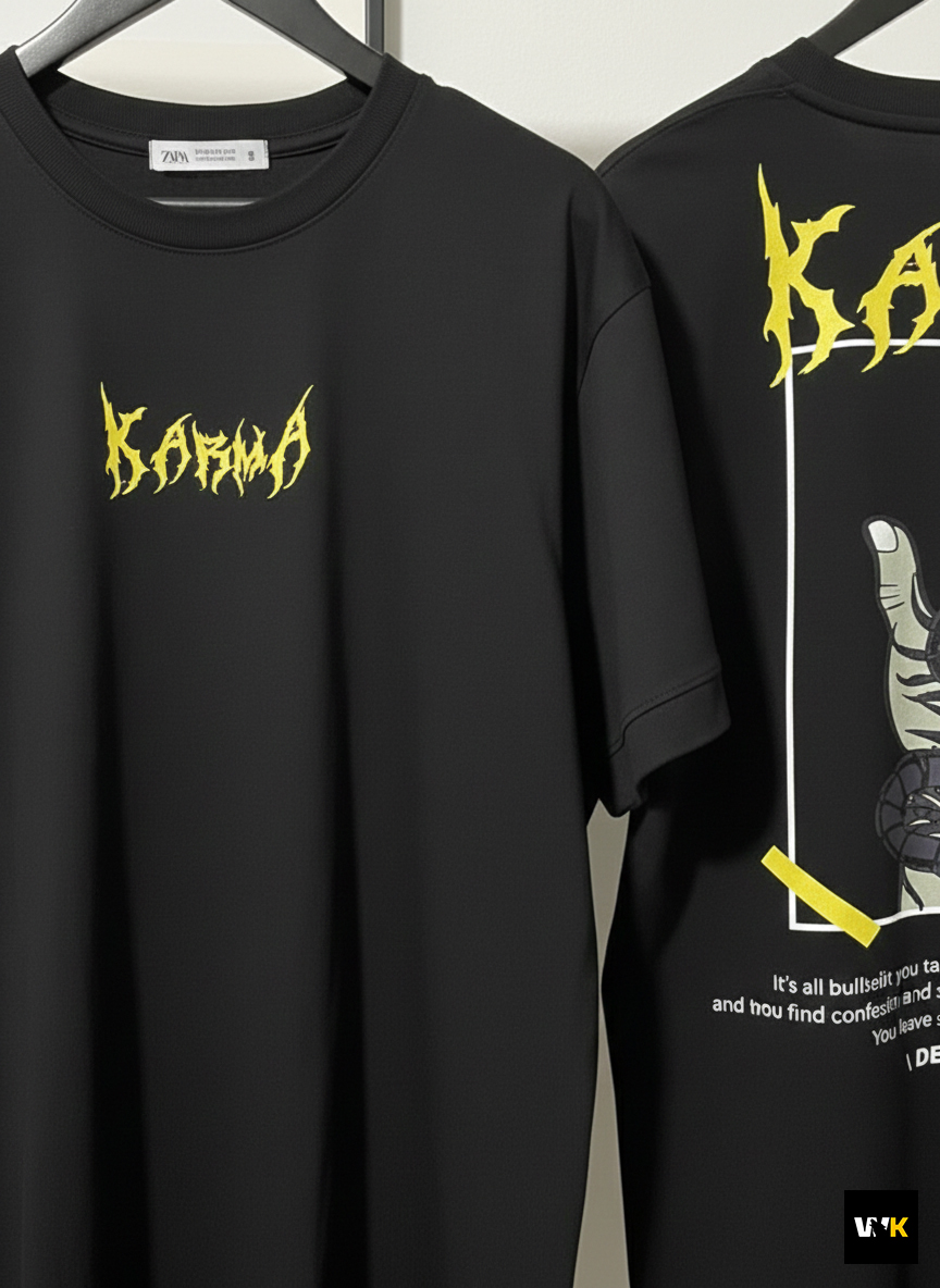 The "Karma Deceiver" Graphic Tee Drop Shoulder - Image 2