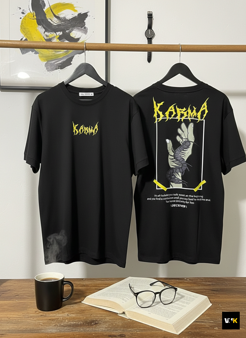 The "Karma Deceiver" Graphic Tee Drop Shoulder