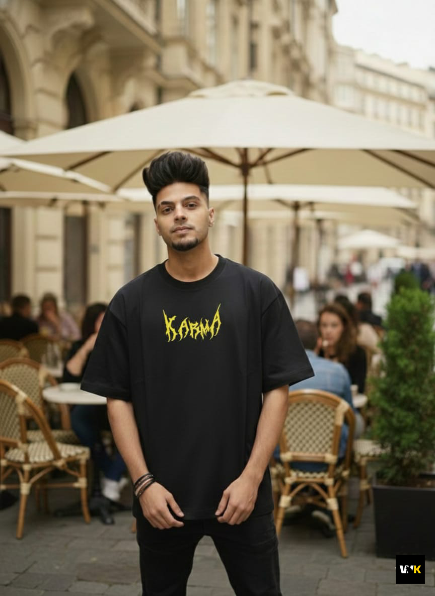 The "Karma Deceiver" Graphic Tee Drop Shoulder - Image 4