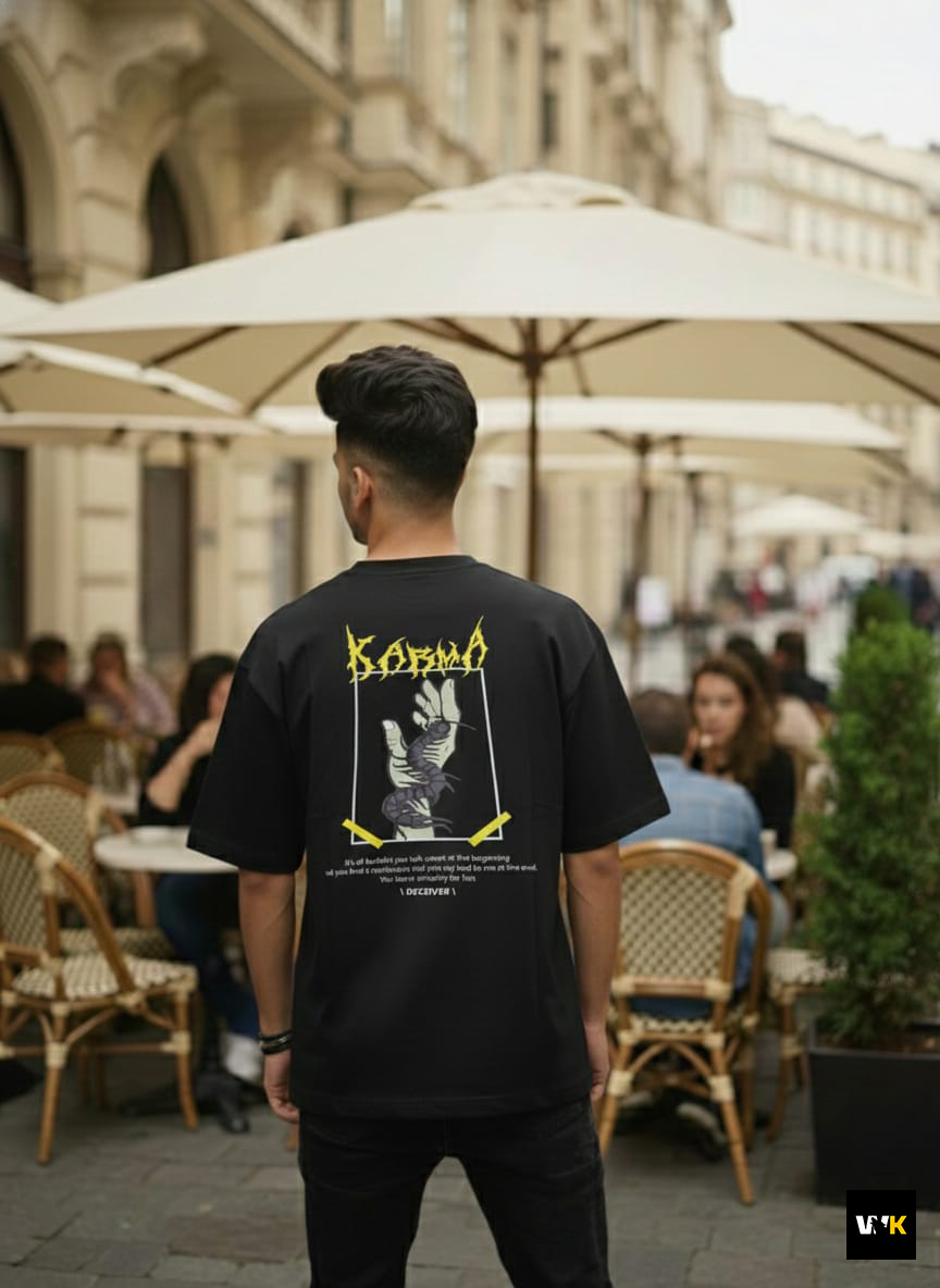 The "Karma Deceiver" Graphic Tee Drop Shoulder - Image 5