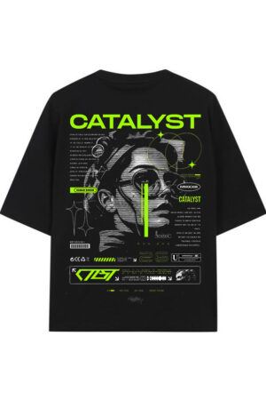 The Ultimate Oversized Heavyweight Tee – Black (CATALYST)