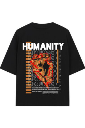 The Ultimate Oversized Heavyweight Tee – Black (HUMANITY)