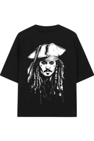 The Ultimate Oversized Heavyweight Tee – Black (JACK SPARROW)