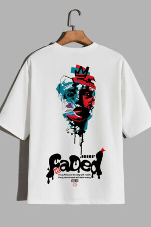 Heavyweight White Drop-Shoulder T-Shirt (FADED)