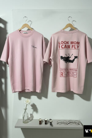 Heavyweight Oversized Graphic Tee in Dust Pink