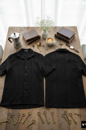 Signature Vertical Textured Knit in Black