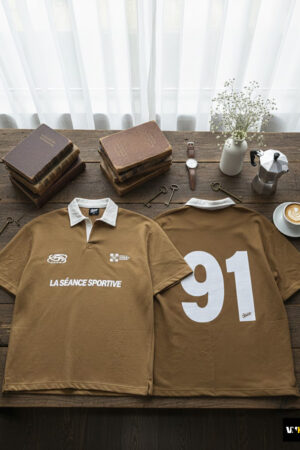 The '91 Heritage Rugby Polo in Earth Brown