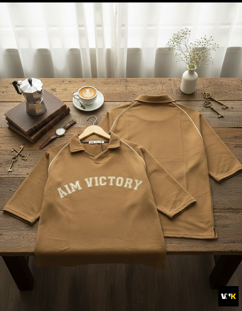 AIM VICTORY Varsity Polo drop – Heritage Camel