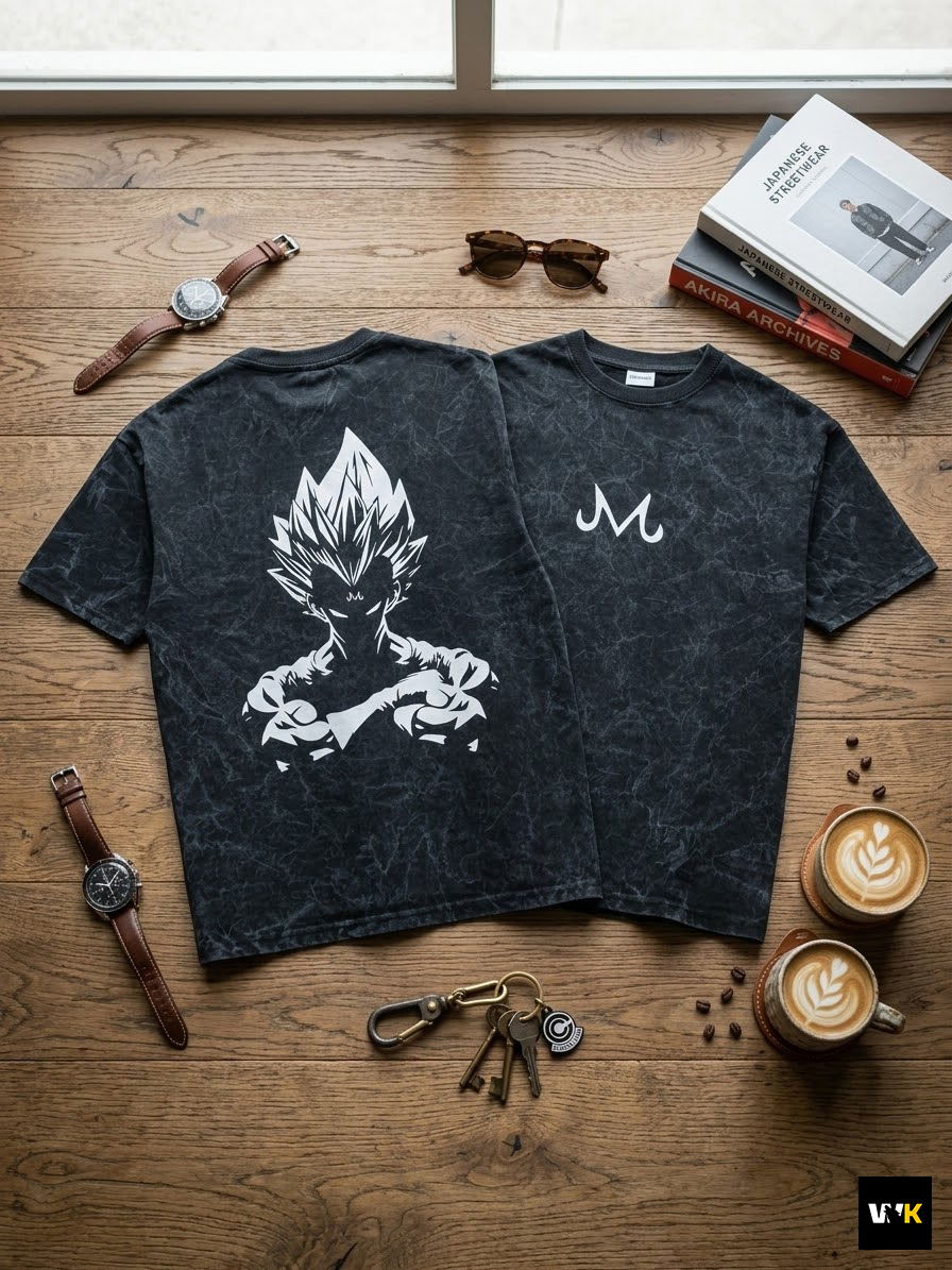 Majin Acid-Wash Oversized Tee