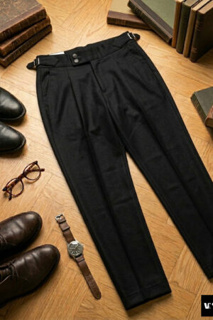 The Modern Gurkha: Charcoal Wool-Blend pants