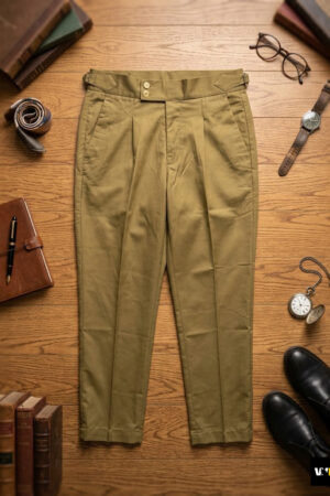 Men’s Classic Pleated Gurkha Pants – Olive Drab