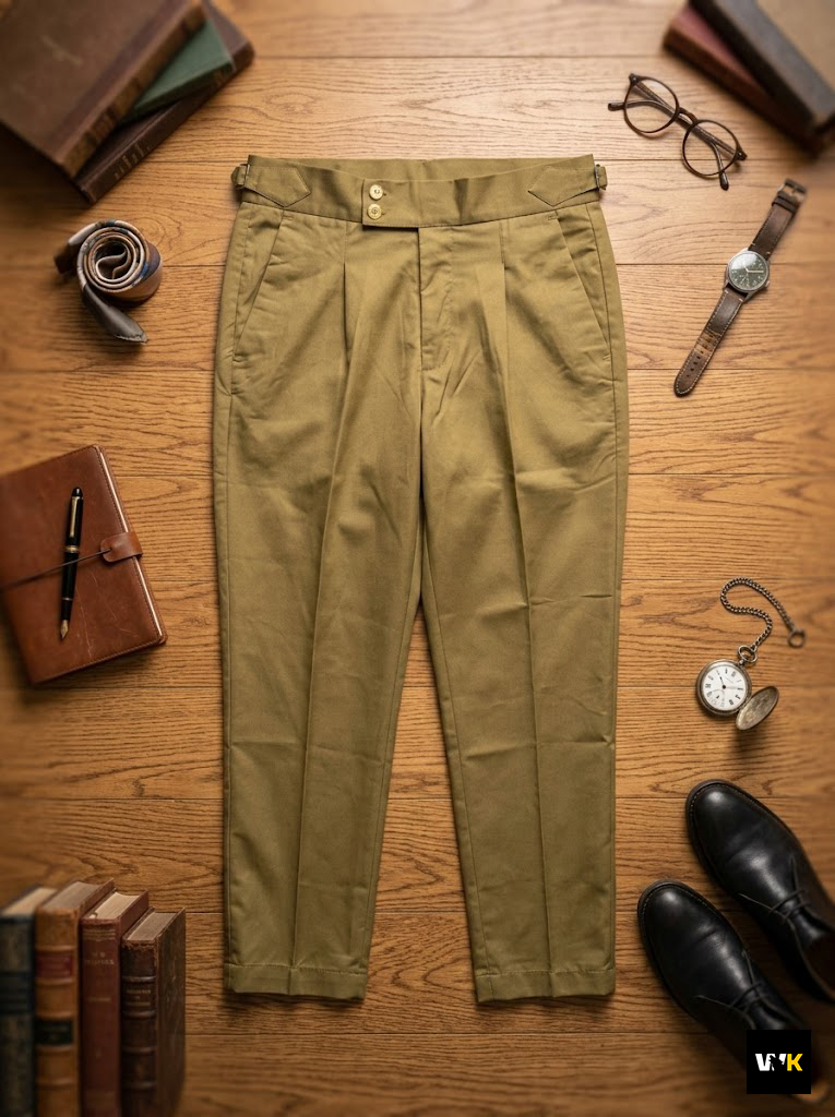 Men’s Classic Pleated Gurkha Pants – Olive Drab