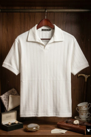 The Estate Ribbed Johnny Collar Polo
