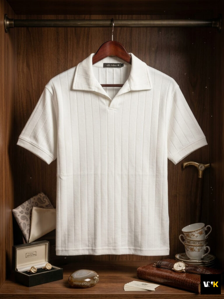 The Estate Ribbed Johnny Collar Polo
