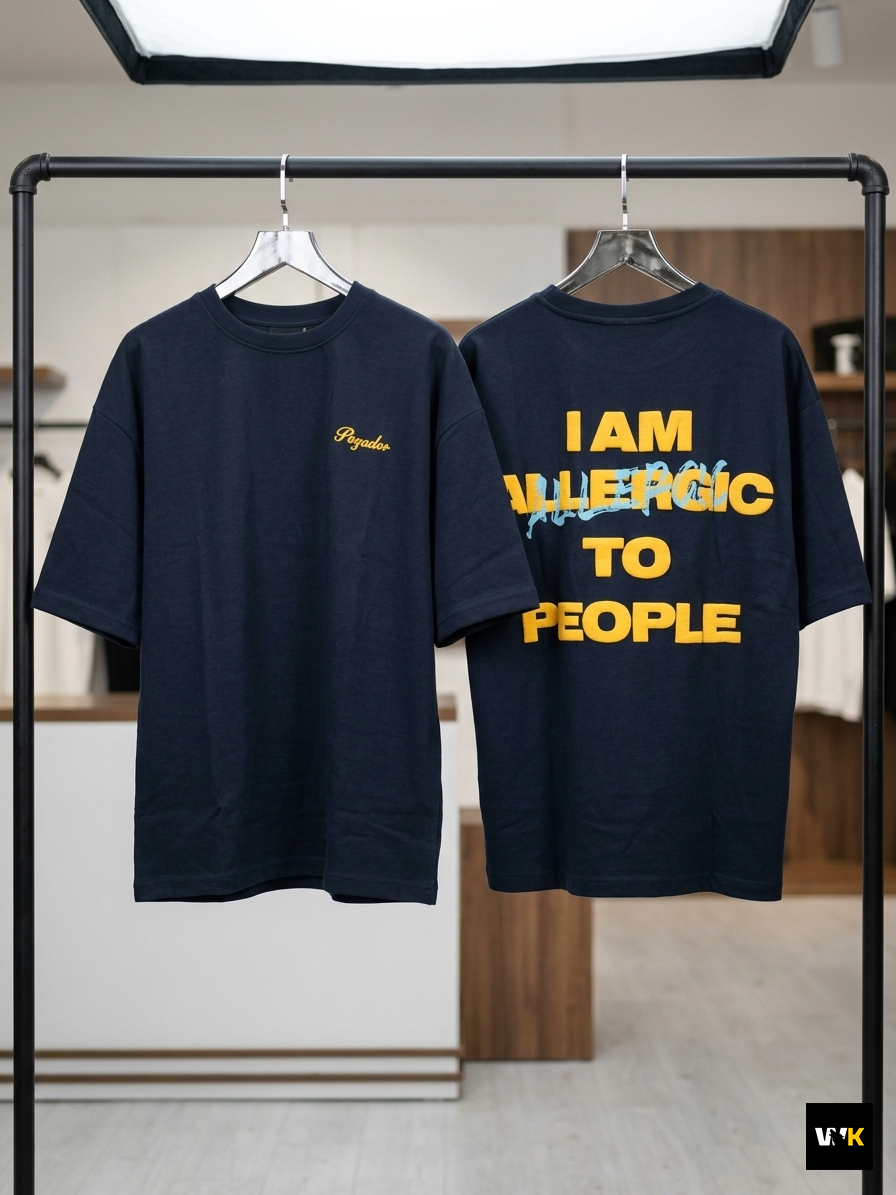 "Allergic" Heavyweight Tee – Midnight Navy
