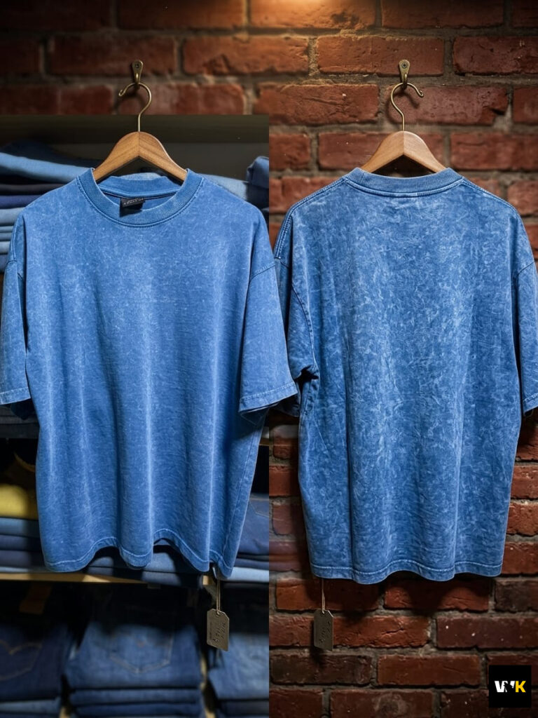 "Electric Sky" Acid Wash Oversized Tee