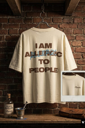 Pegador Signature "Allergic" Tee – Cream/Mocha