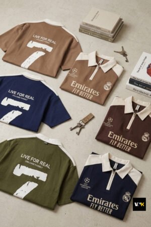 Emirates polo zip boxy fit drop
