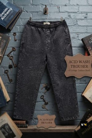 Vintage Acid-Wash Elasticated Trousers