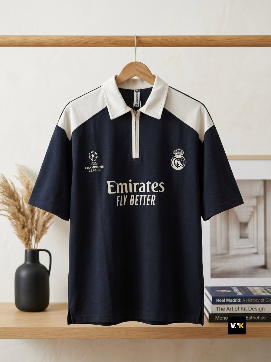 Emirates polo zip boxy fit drop - Image 2