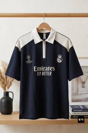 Emirates polo zip boxy fit drop