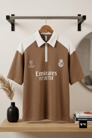 Emirates polo zip boxy fit drop
