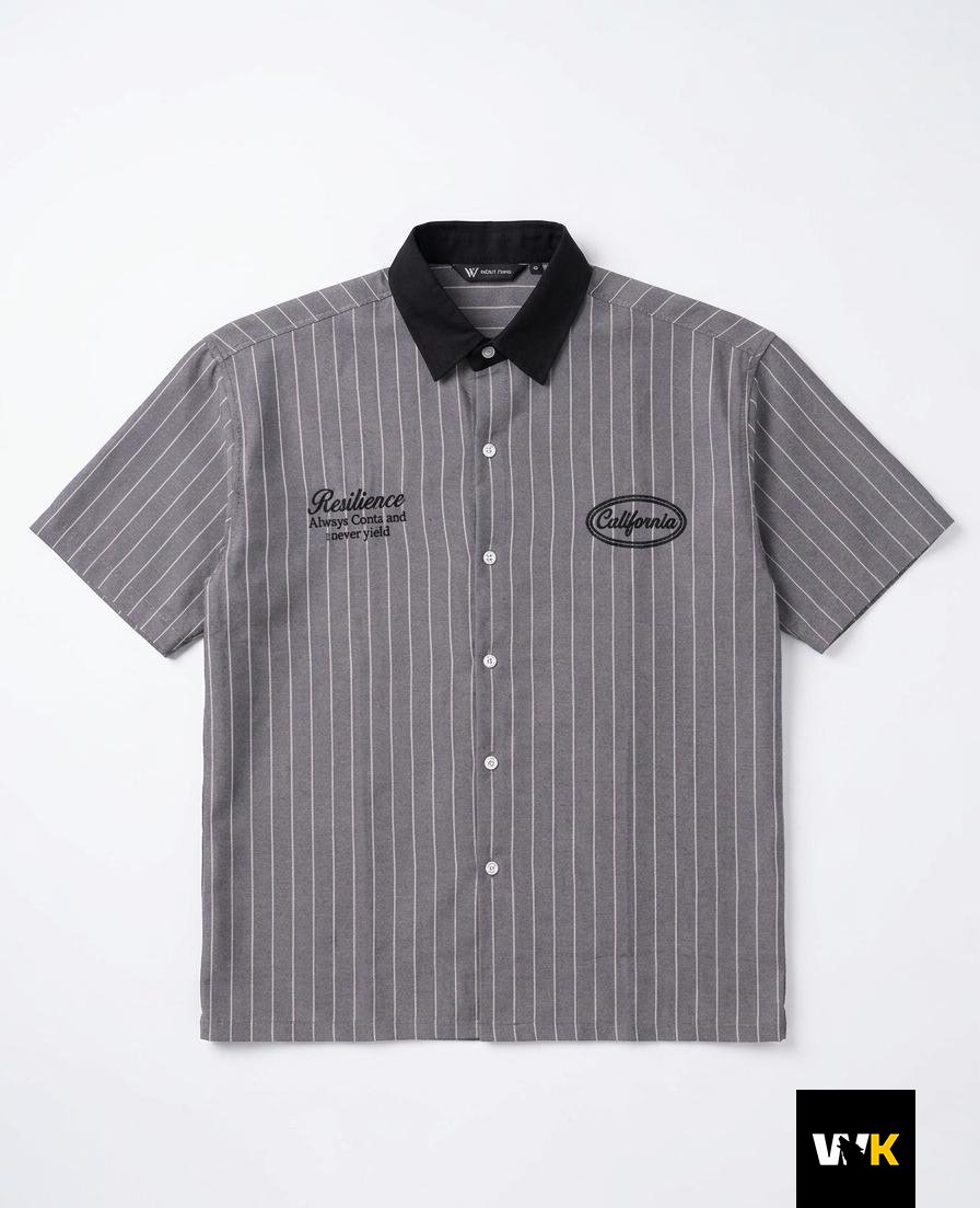 Striped Boxy-Fit Collared Short-Sleeve Shirts - Image 3