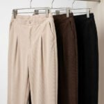 Pleated Elastic-Waist Corduroy Trousers