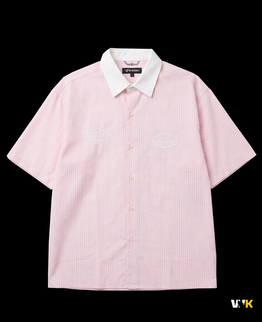 Striped Boxy-Fit Collared Short-Sleeve Shirts - Image 6