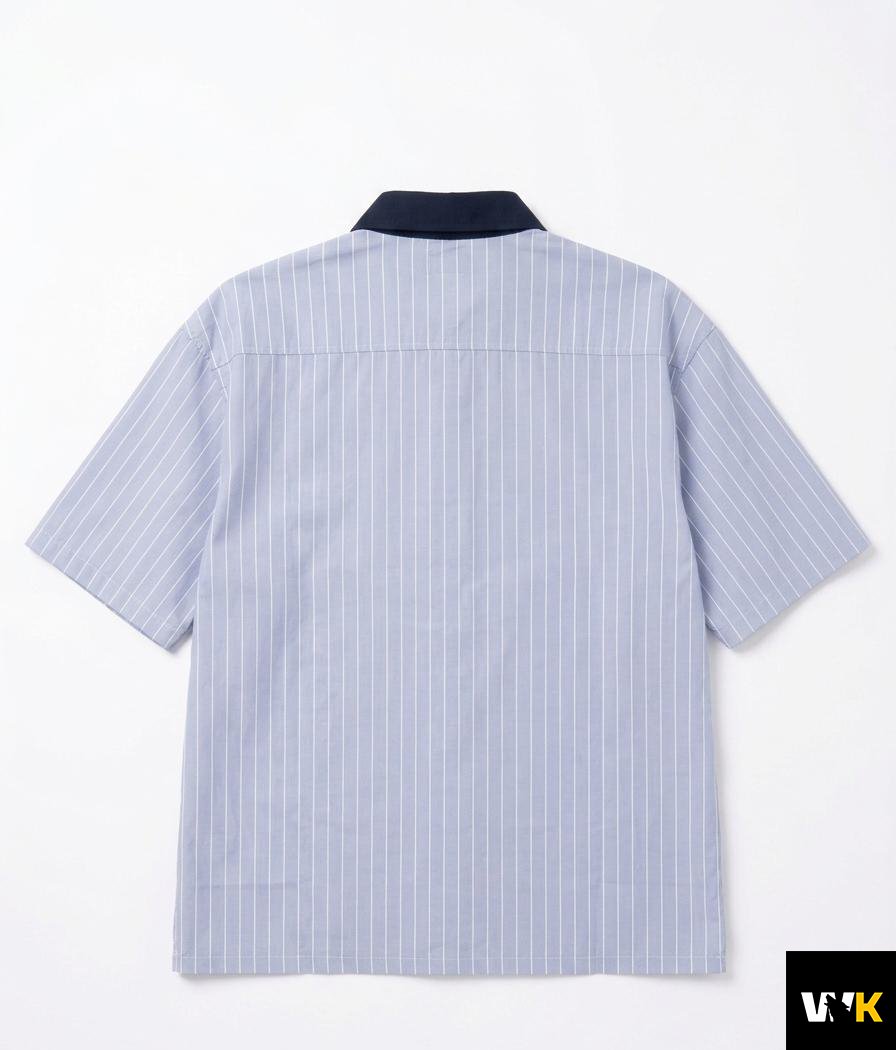 Striped Boxy-Fit Collared Short-Sleeve Shirts - Image 7