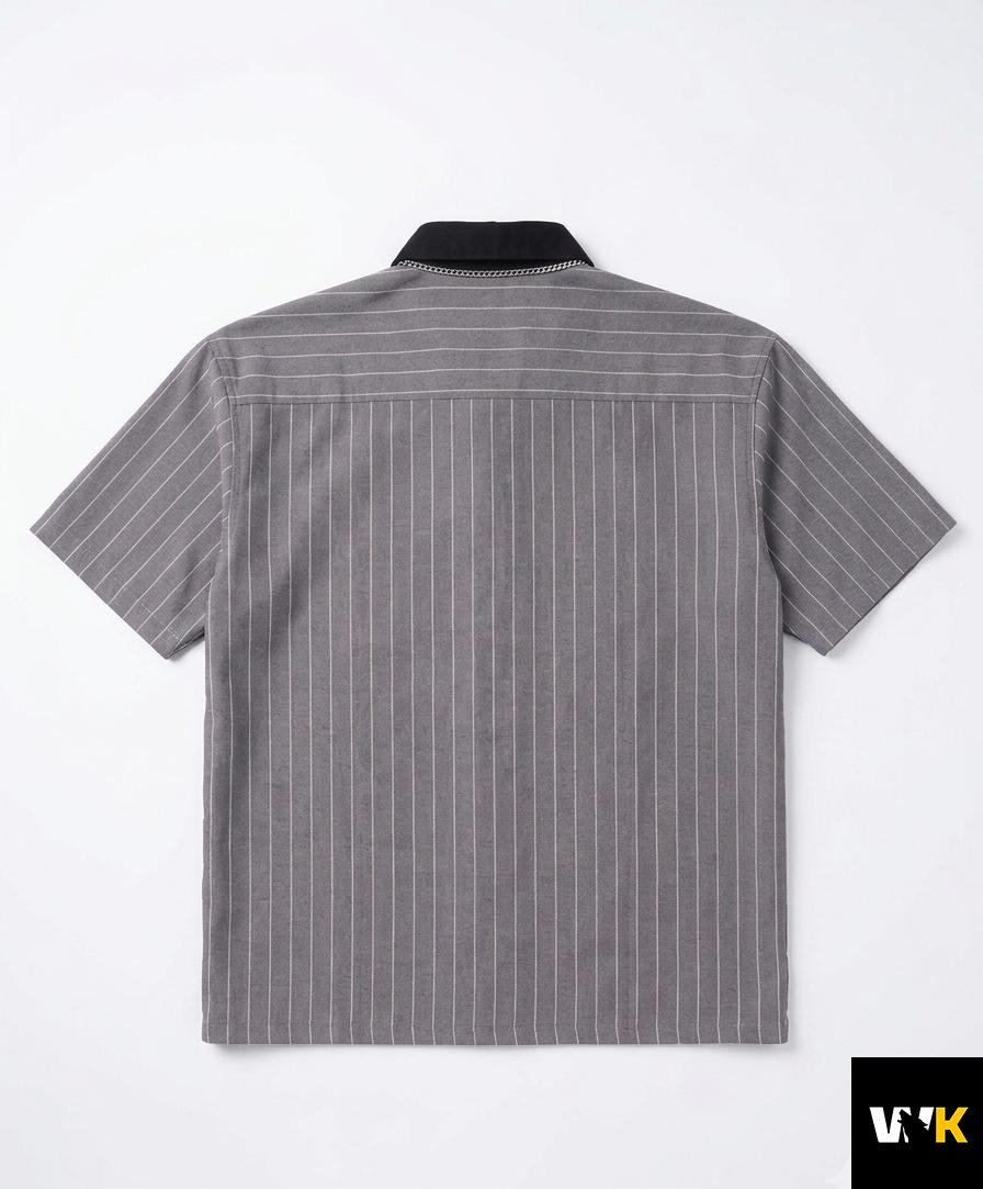 Striped Boxy-Fit Collared Short-Sleeve Shirts - Image 8