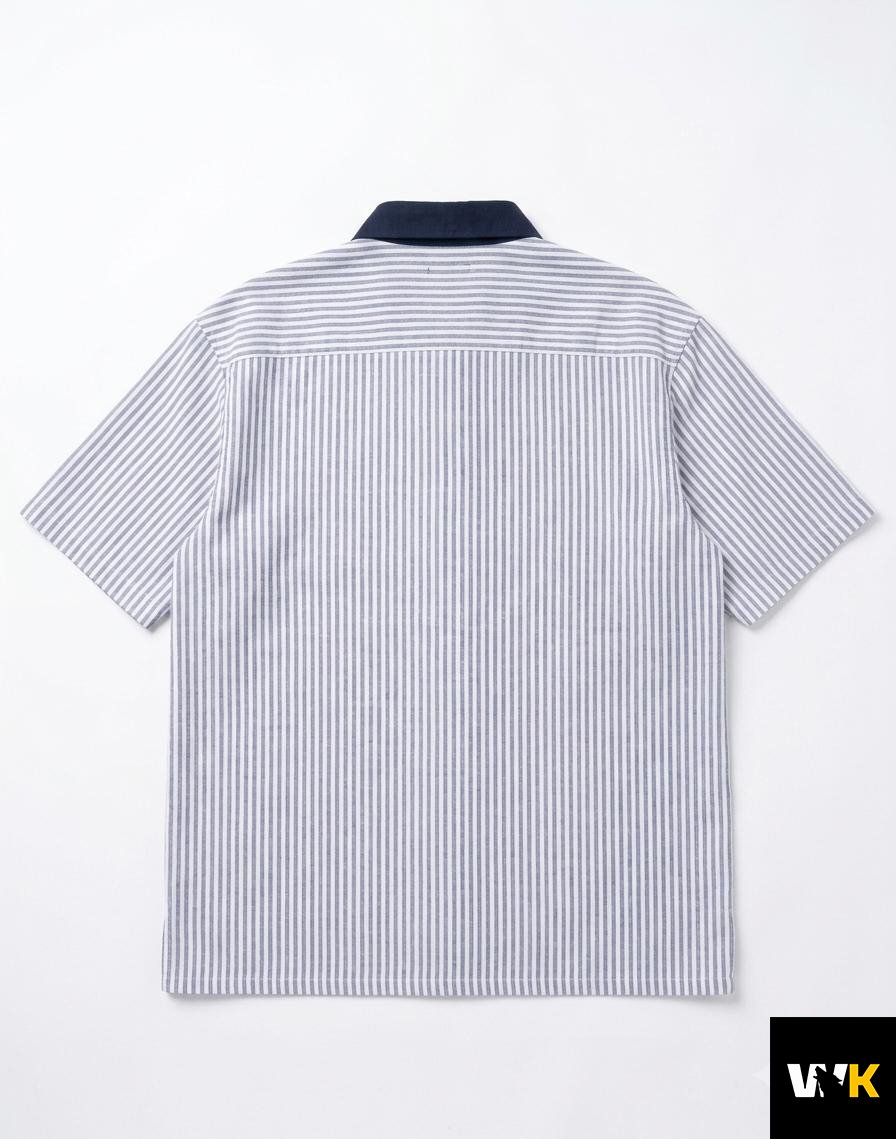 Striped Boxy-Fit Collared Short-Sleeve Shirts - Image 10